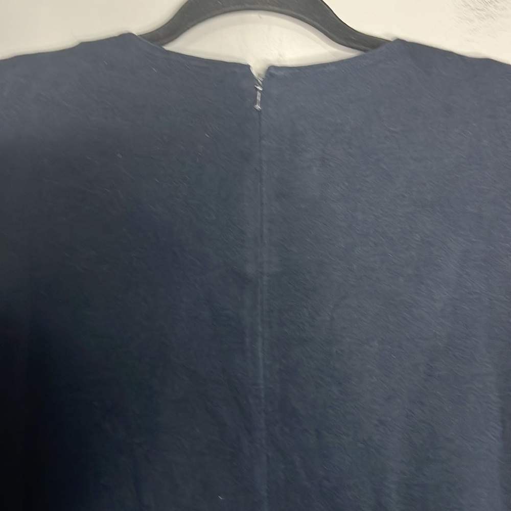 Adrienne Vittadini Vintage Sweater Dress Dark Navy Gold Hooks, size S - Picture 6 of 9